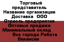 Торговый представитель › Название организации ­ Доставка, ООО › Отрасль предприятия ­ Оптовые продажи › Минимальный оклад ­ 27 000 - Все города Работа » Вакансии   . Челябинская обл.,Еманжелинск г.